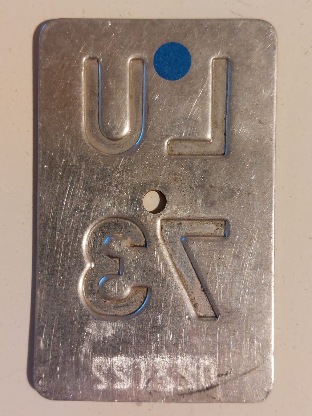 Sachs Insegne: Velonummer LU 73 plaque Velo – Usato da Schenkon venduto da Uhu007 1