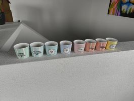 8x Glacebecher / Gläschen mit Löffel 