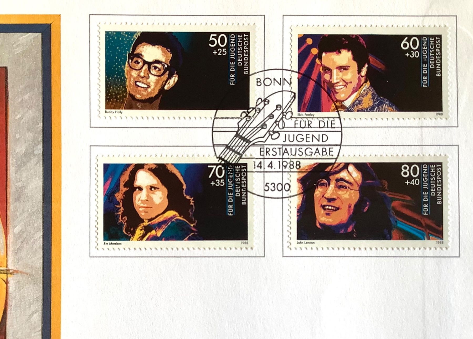 Tutti i francobolli: 1988 / FDC Idole der Rock& Roll Ilustr. Grossbrief – Nuovo (secondo la descrizione) da Liestal venduto da Skunk02 1