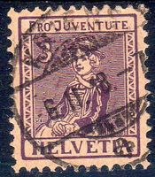 PRO JUVENTUTE 1917 WALLISERIN GESTEMPELT - H114