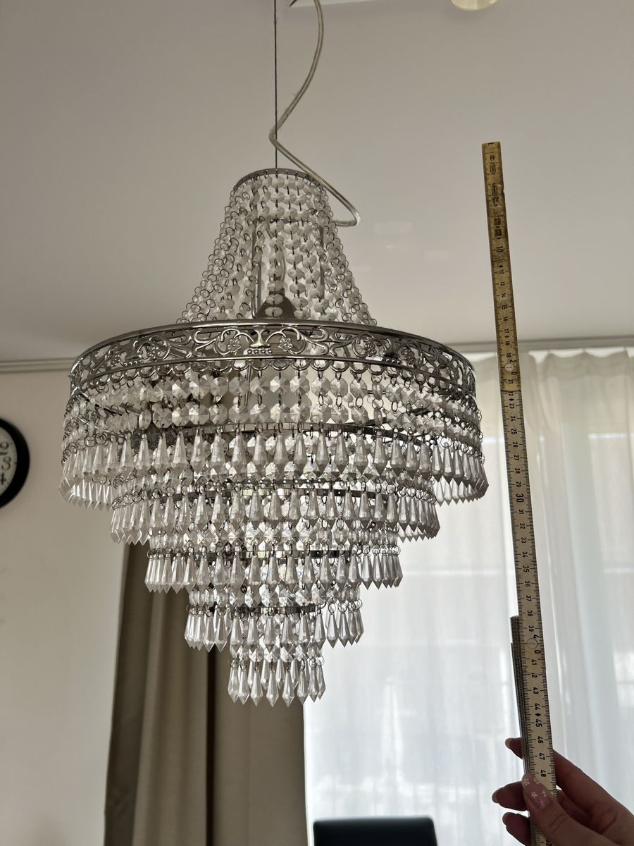 Lampadari & plafoniere: Deckenleuchte Kristalloptik Silberfarben Hängend 70cm – Usato da Islikon venduto da bia_7l8s 1