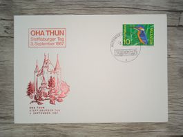 TR18 Enveloppe + Timbre Suisse 1967