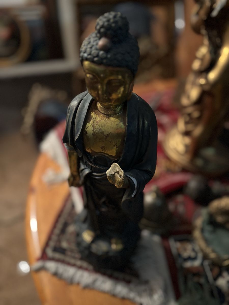 Statuette: Exquisite Buddha Statue, Antik, Goldfarben - Einzigartig! – Usato da Frauenfeld venduto da Fubech 2