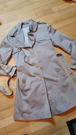 Schicker Übergangsmantel Trenchcoat Gr. 40 beige