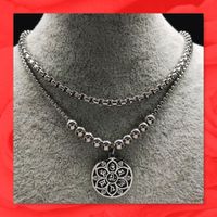 Neu: Edelstahl Kette + Anhänger LOTOS