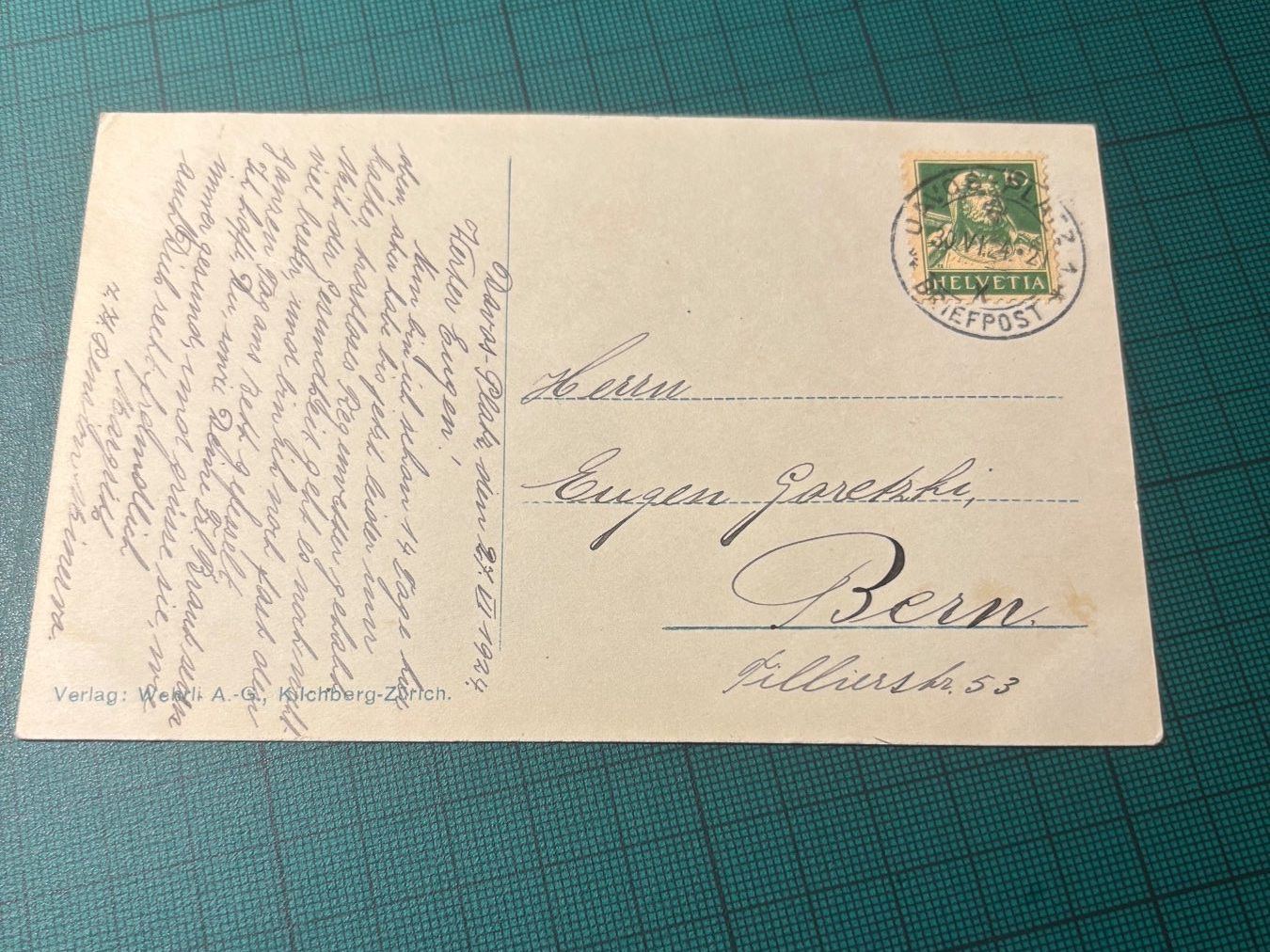 Ansichtskarten: AK DAVOS- Dorf.1924 – Gebraucht aus Utzenstorf von Rose0303 2