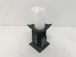 Brutalistischer, skulpturaler Stahl Kerzenständer 70 - 80er