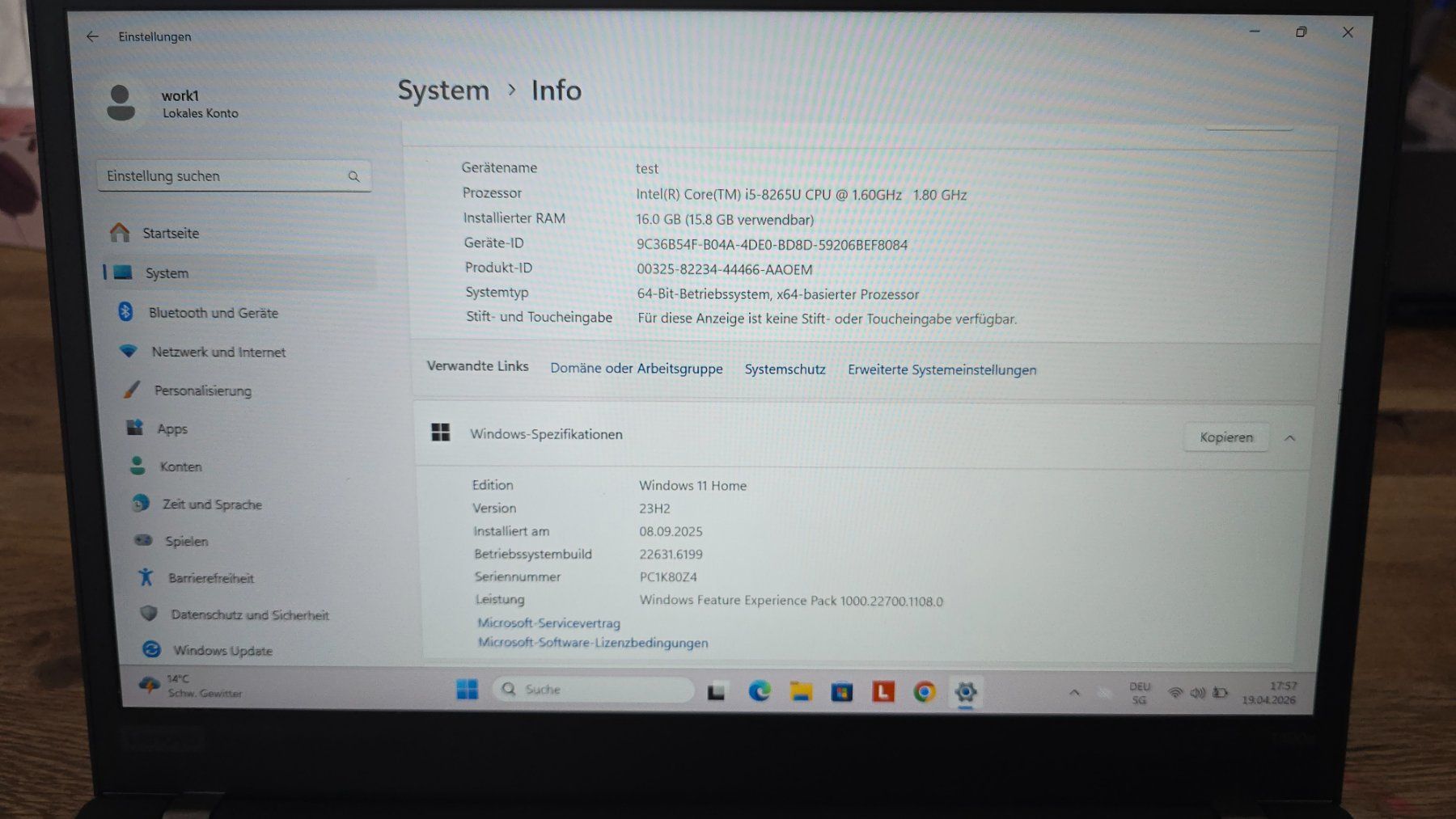 Lenovo Notebook: Lenovo ThinkPad T490S 256 GB/ SSD Windows 11 – Usato da Wallisellen venduto da theblacksheep 4