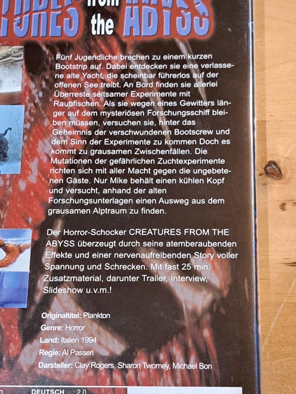 Alle DVDs: DVD Creatures from the Abyss – Neu (gemäss Beschreibung) aus Unterseen von Kanica 2