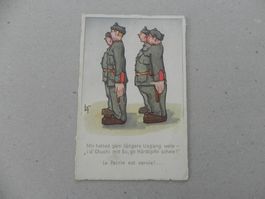 CH Humor Motiv Karte Miltär Rueblikarte Bären Katzen 1940