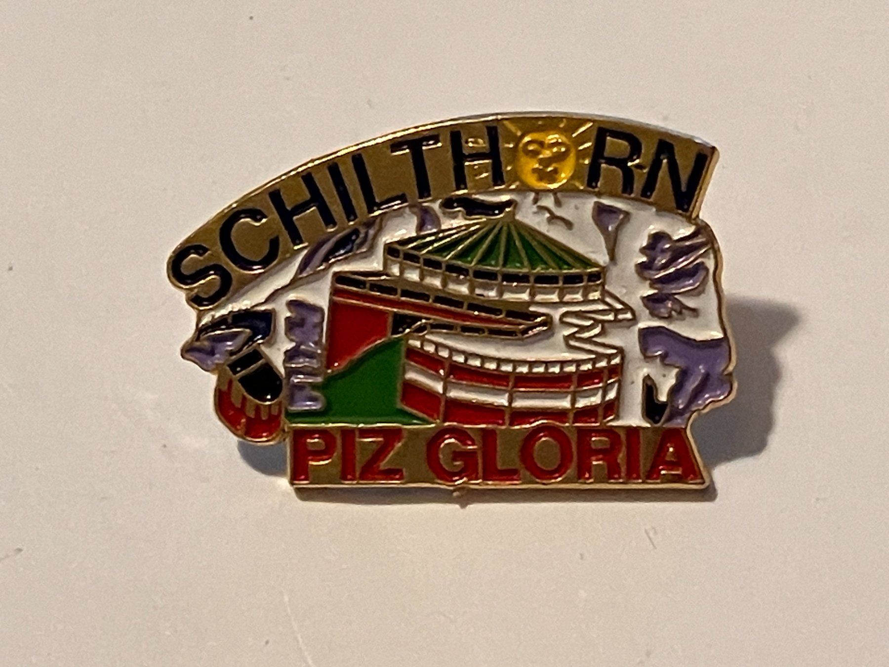 Placchette & Badge: 1 Pin Schilthorn Piz Gloria – Usato da Basel venduto da djwwpp