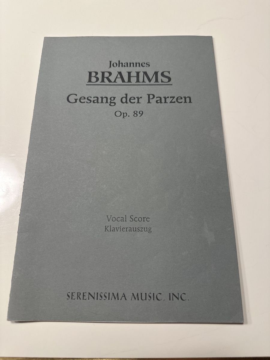 Bücher: Brahms Gesang der Parzen Op. 89 Noten – Gebraucht aus Wald ZH von Martin79
