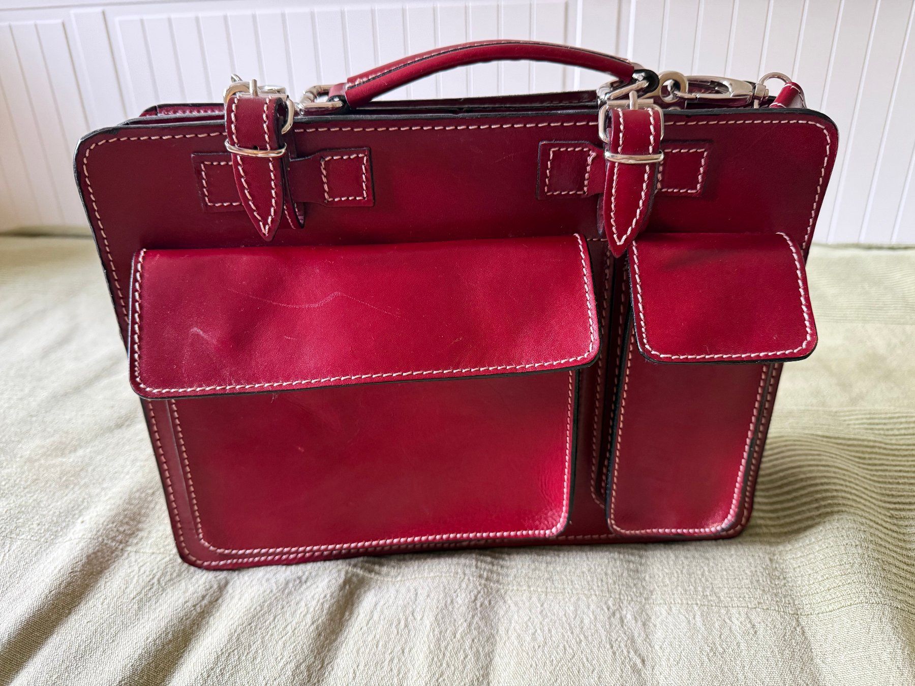 Borse da donna: Rote Lederhandtasche – Usato da St.Gallen venduto da luette