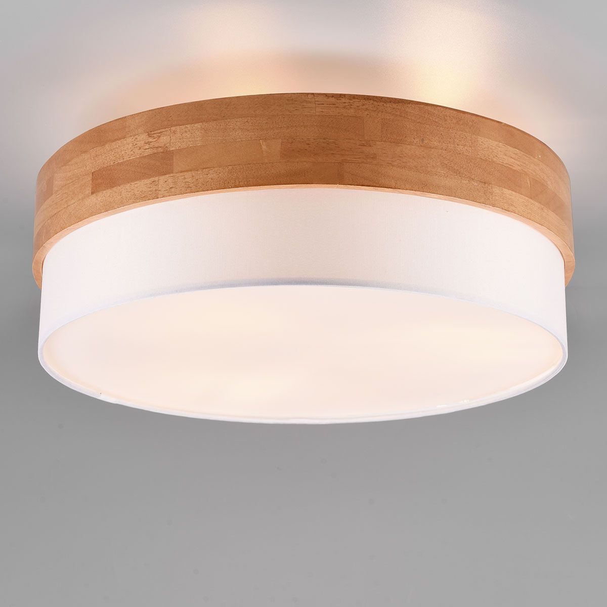Lampadari & plafoniere: Deckenleuchte, Naturholz, Stoffschirm – Nuovo (secondo la descrizione) da Kreuzlingen venduto da Smart-Light