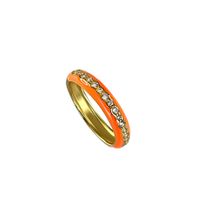 925 Silber Ring Slim orange Gr. 57