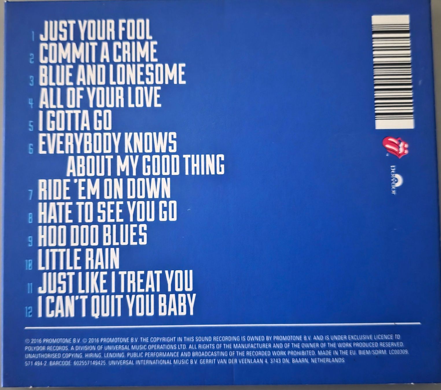 CD: Rolling Stones CD – Blue & Lonesome – Usato da Root venduto da atelier22 2