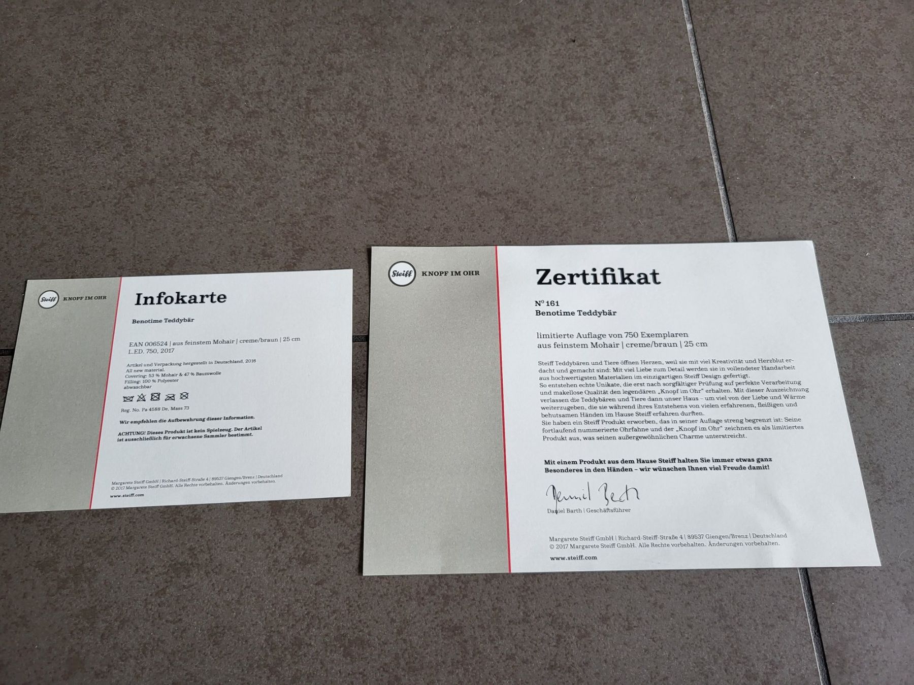Steiff Giocattoli: Steiff Teddy – Nuovo (secondo la descrizione) da Zürich venduto da Orchidee 5