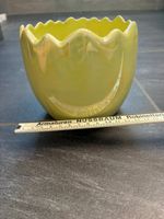 Übertopf Durchmesser 12 cm gelb schimmernd
