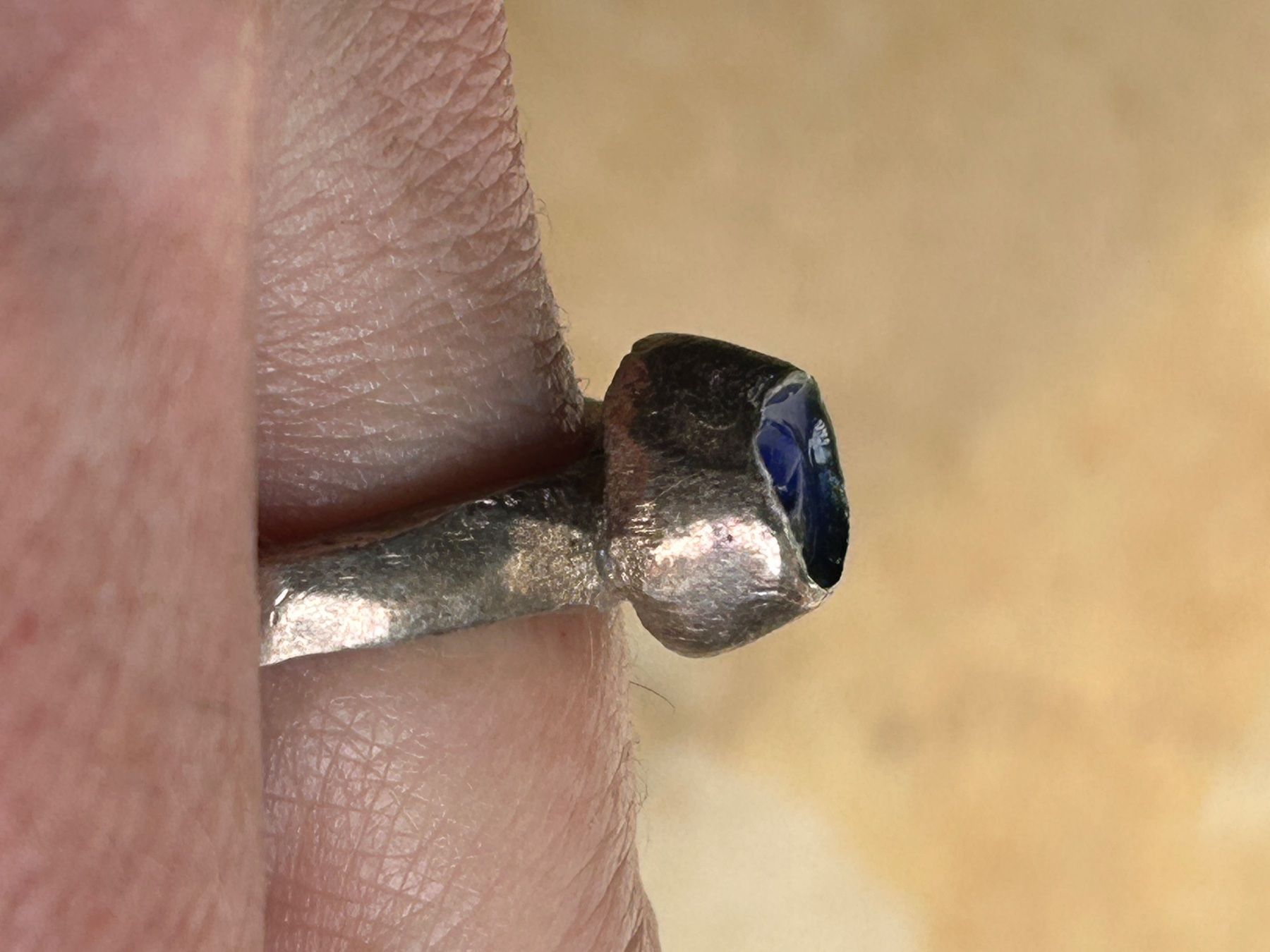 Anelli: Silberring mit blauem Emaille (Grösse 57.5) – Usato da Laufen venduto da belleskulptur 3