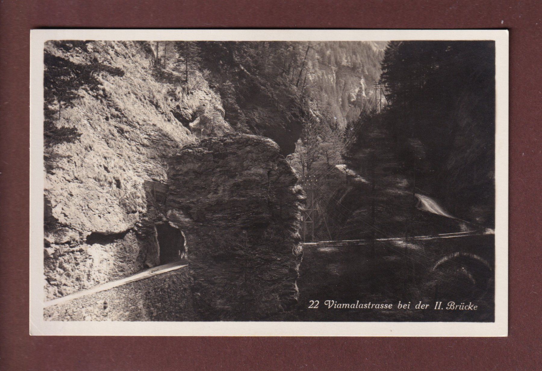 Cartoline postali: VIAMALA - Bei der II. Brücke – Usato da Pully venduto da nicecards