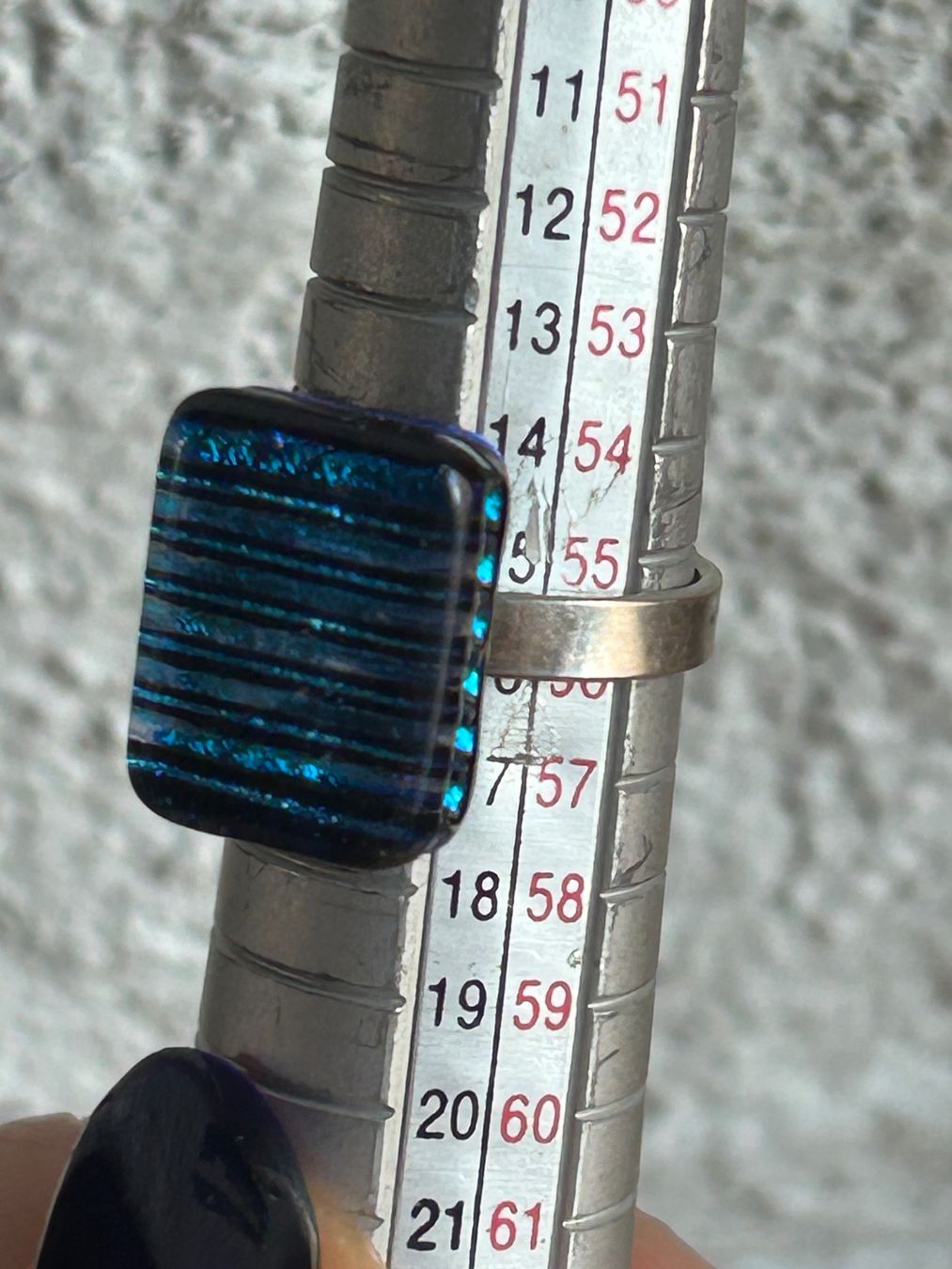 Anelli: Schöner Ring mit blauem Glas (56) – Usato da Laufen venduto da Bellebellezza 7