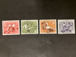 1954 Seroe Fussball, Mi 322-25 mit ET-Vollstempel