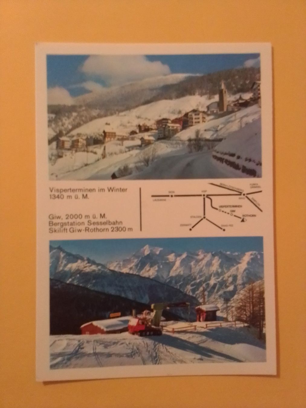 Ansichtskarten: Visperterminen Wallis Sesselbahn Skilift – Gebraucht aus Küttigen von Melisch1000