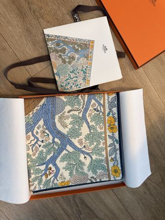 Hermès Carré 90 „Dans les bras de Séléné“ – Seide, ungetrage