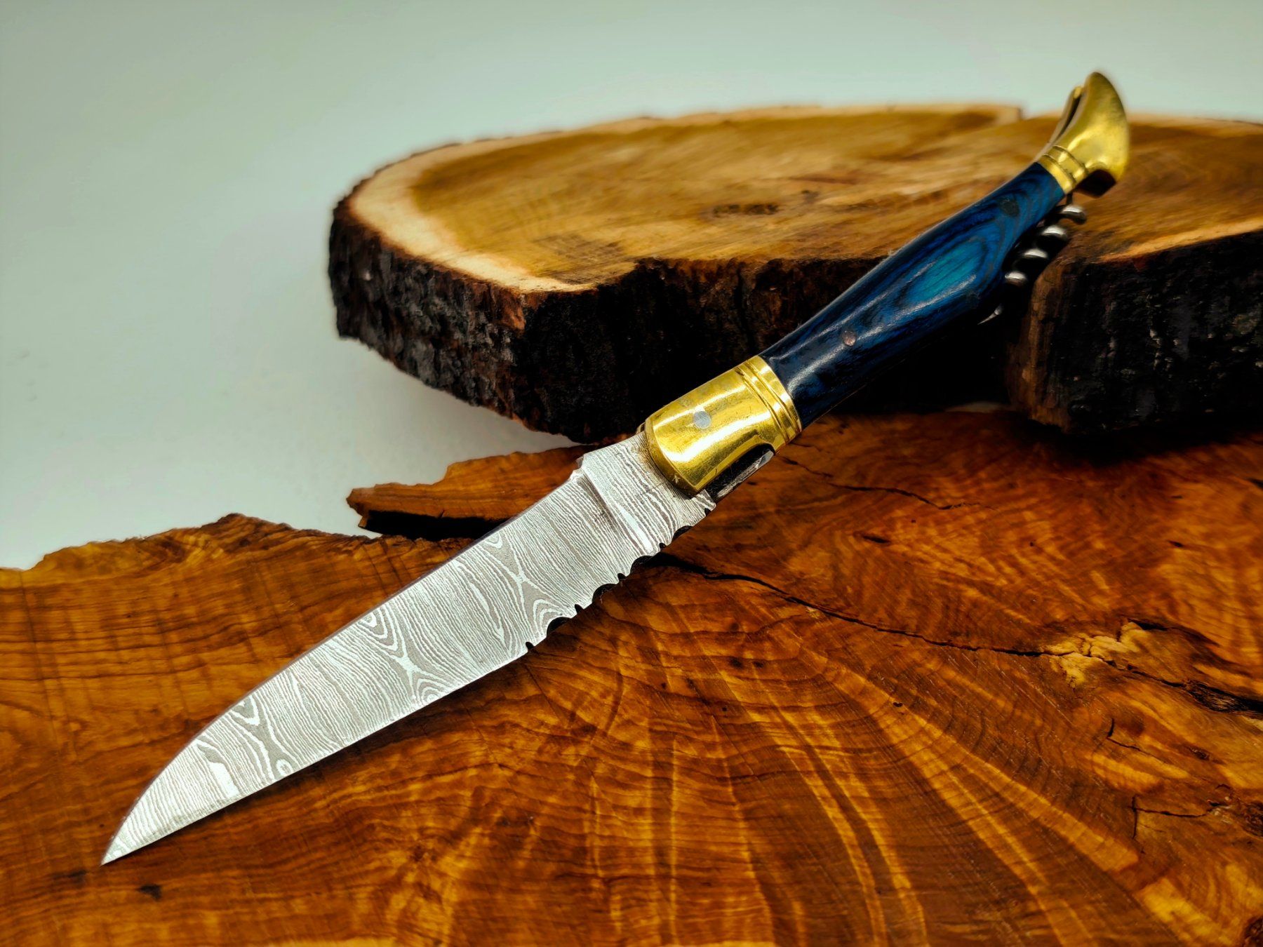 Accessori: Laguiole Damast Messer Klappmesser echtes Damastmesser – Nuovo e nell'imballaggio originale da Arlesheim venduto da Premius_1 1