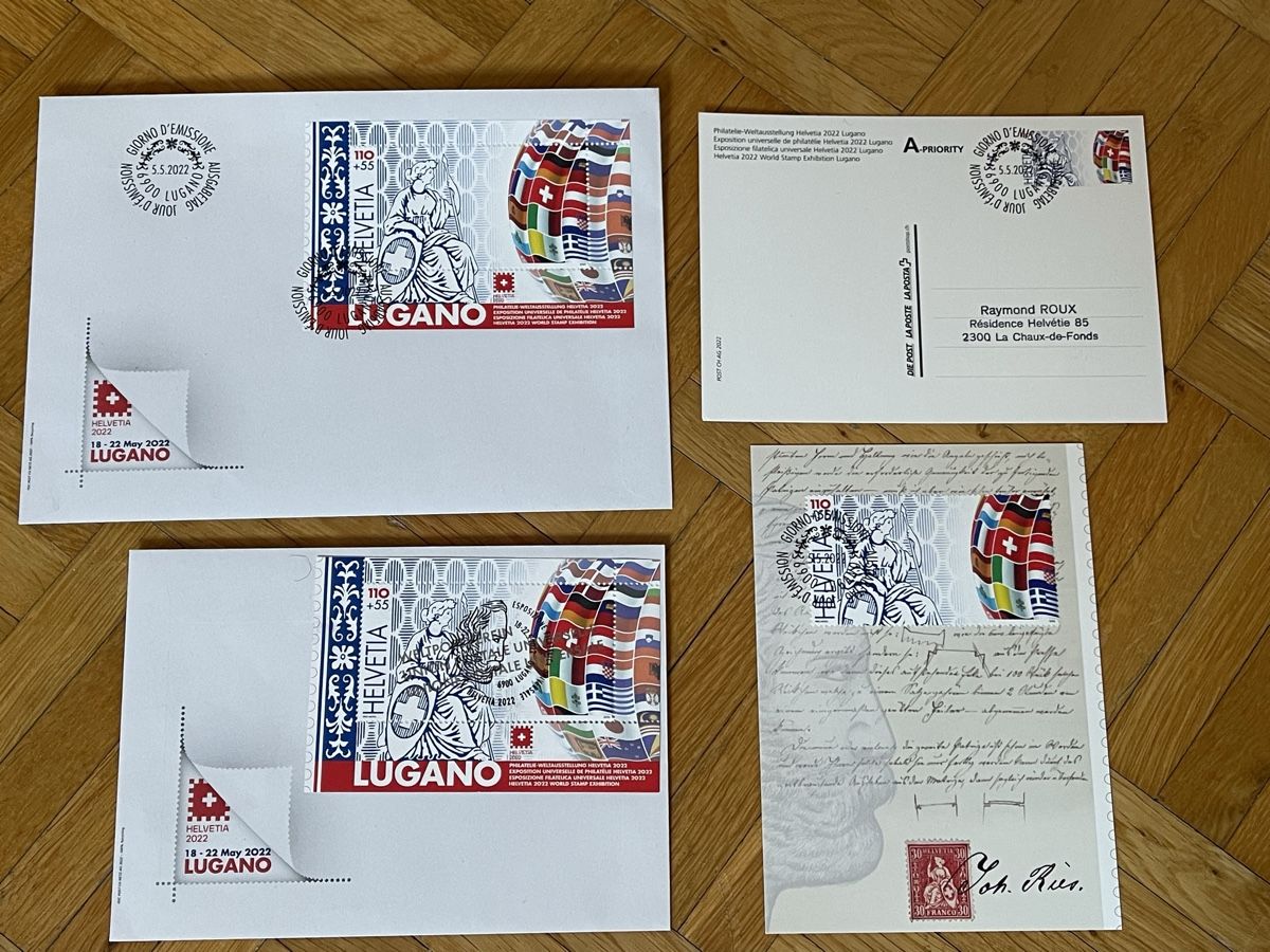 Tutti i francobolli: bloc lugano 2022 expositions universelle. – Nuovo (secondo la descrizione) da peseux venduto da laurencephil 2