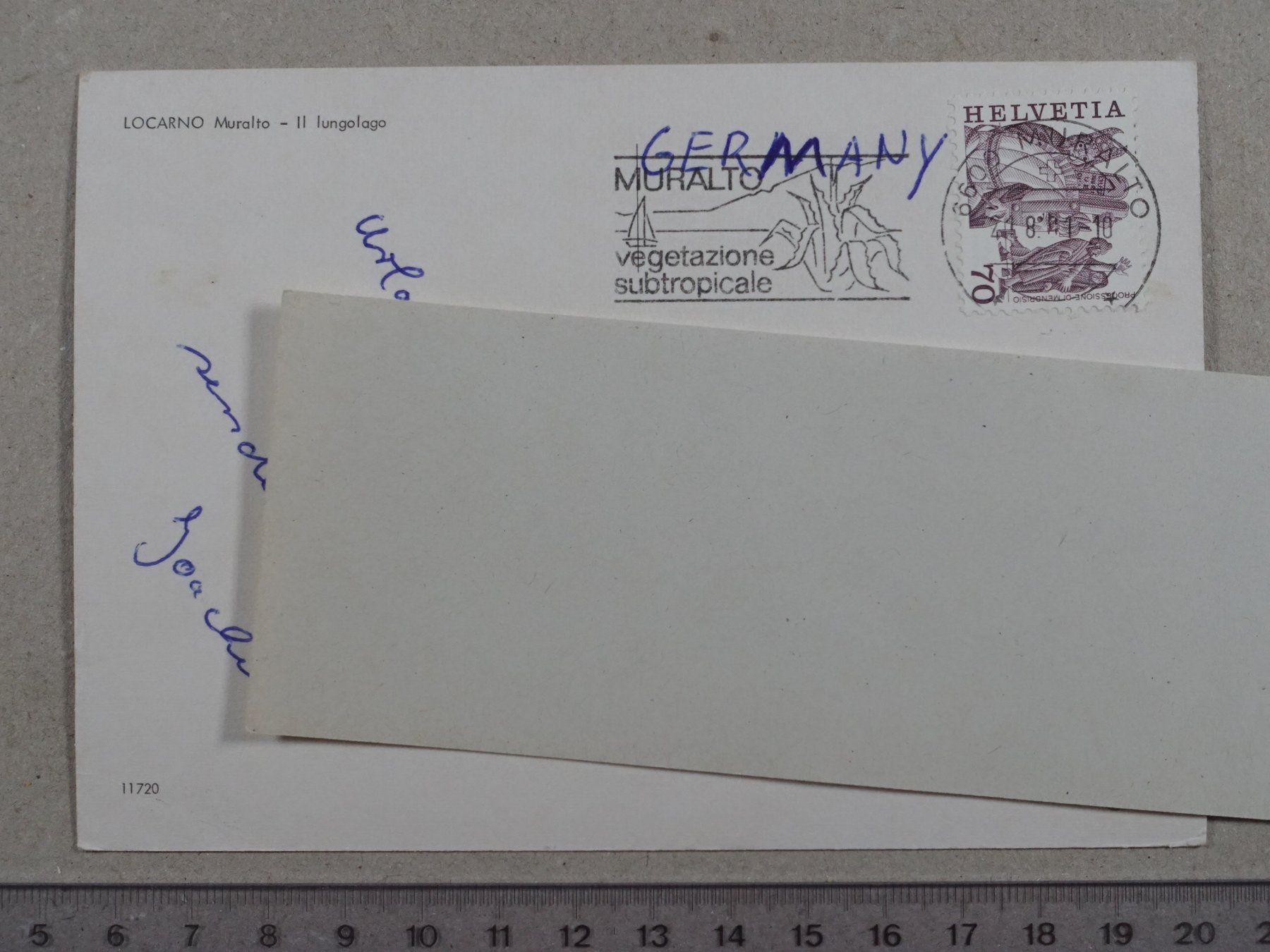 Cartoline postali: Locarno, Muralto, Lungolago, 1981 – Usato da Lenzburg venduto da fh1 1