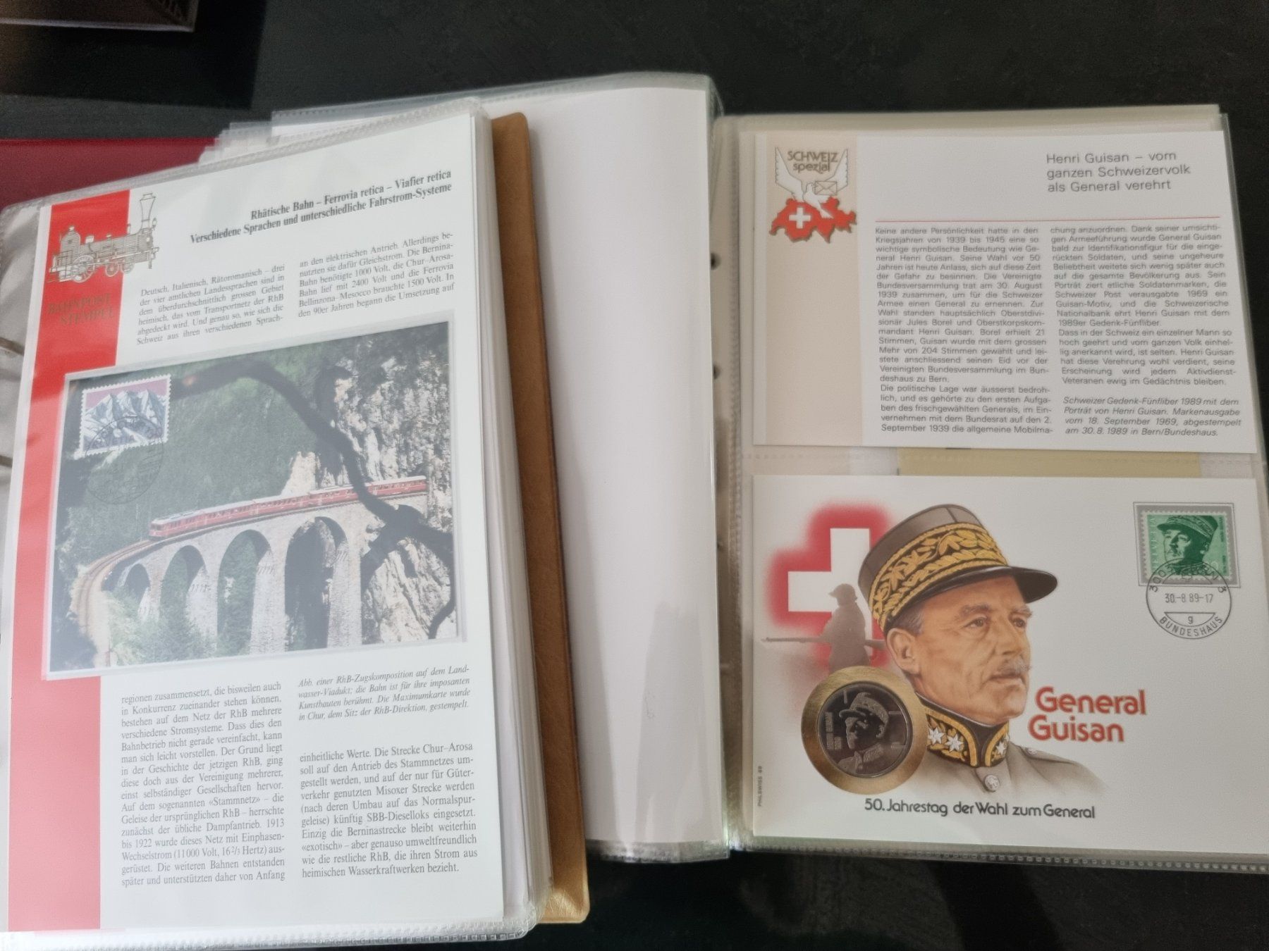 Tutti i francobolli: 2 Luxusalben "Schweiz Spezial" + CH Bahnpost Stempel – Usato da Gümligen venduto da Geniusbuy 4