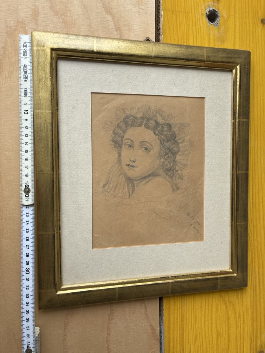 Gemälde: Dessin Encadré d'Époque -  Élégance  – Gebraucht aus Lully FR von myr_pzt8 4