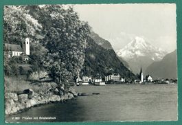 Flüelen mit Bristenstock, 1936, ungelaufen,