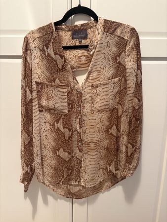 Snakeskin Print Blouse Size XS-S