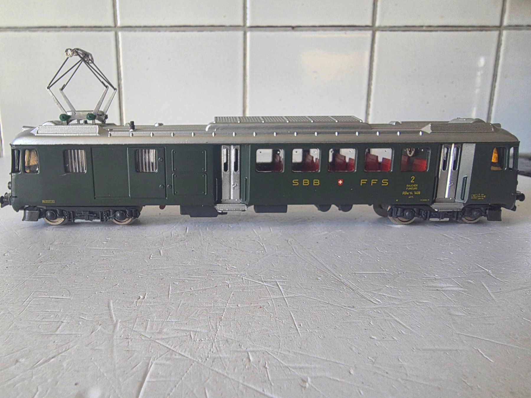 Hag Modellini di ferrovie: SBB Triebwagen RBe 4/4, Lok-Nr. 1408, GS = – Nuovo (secondo la descrizione) da Seuzach venduto da Loeckeli01 1