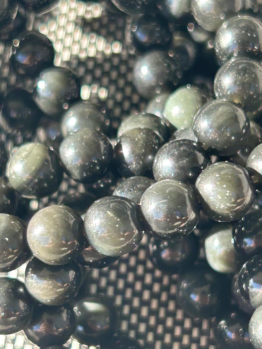 Minerali & Pietre curative: Strang echte rainbow obsidian Level 1 / stone beads 6 mm – Nuovo e nell'imballaggio originale da Niederrohrdorf venduto da Ytobi 3