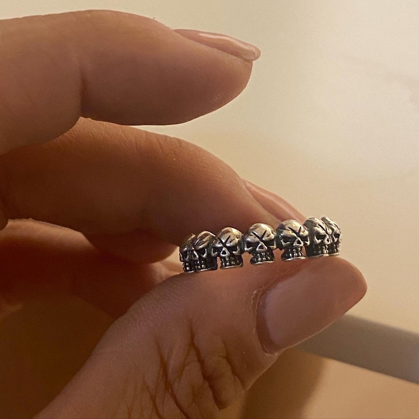 Anelli: Original Handmade "SILVER 2 STEEL" Totenkopf Skull Ring – Nuovo (secondo la descrizione) da Solothurn venduto da sabrina.m.solothurn