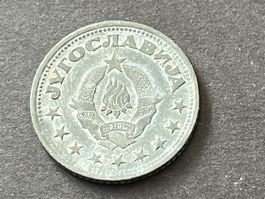 Münze Jugoslawien 1 Dinar 1945