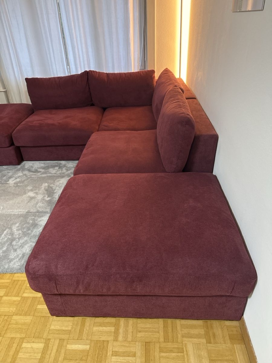 Divani: Ecksofa farbe weinrot  – Usato da Zürich venduto da Doriga 3