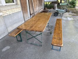Festbankgarnitur 80cm, Tisch und 2 Bänke für Garten!