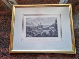 Einsiedeln Rar Stahlstich von Benziger Verlag ORIGINAL