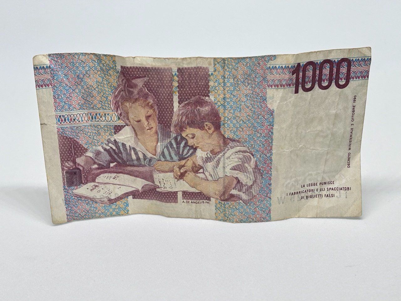 Banconote: 1000 lire italiane 1990 – Usato da Giubiasco venduto da LorisVale 1