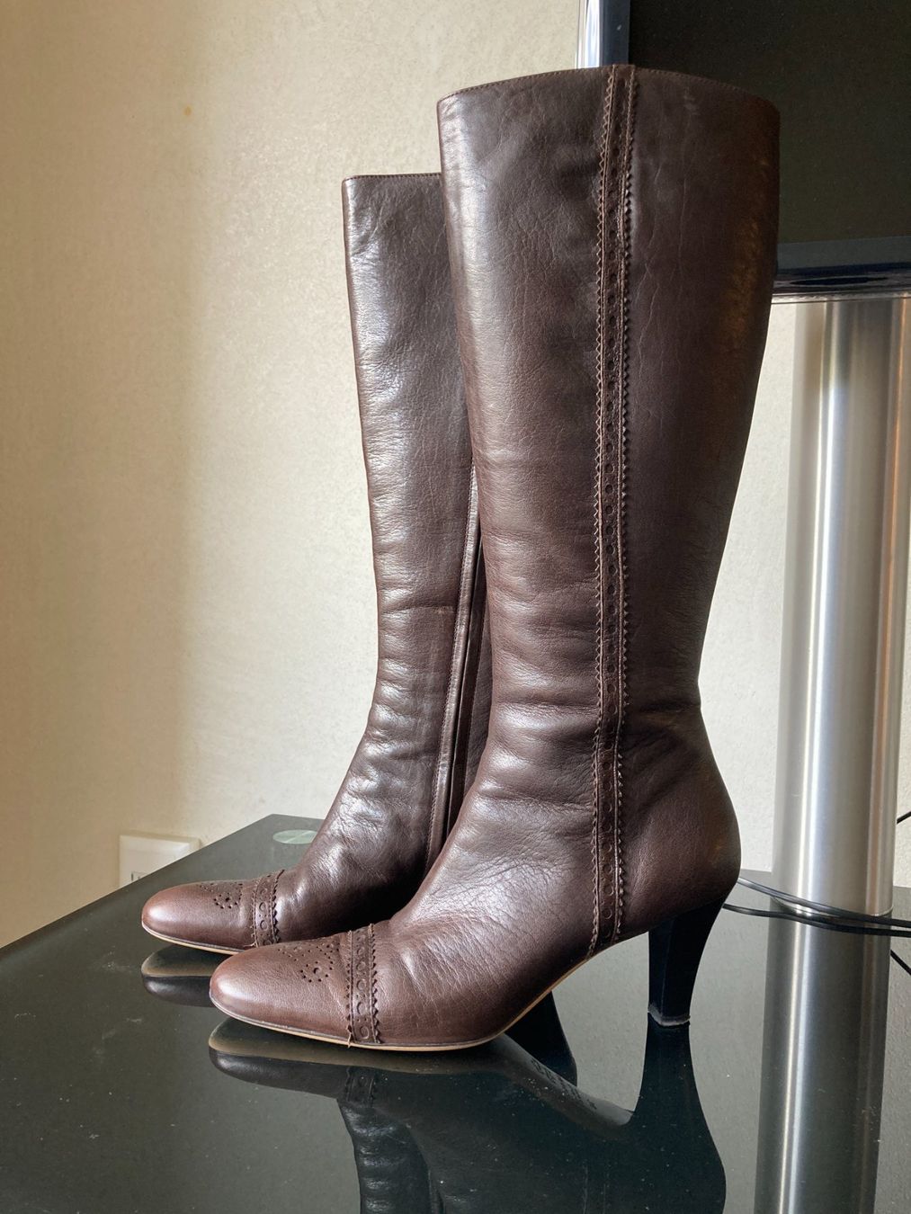 Emma Hope Damenschuhe: Bottes élégantes en cuir Emma Hope T.38 – Gebraucht aus Genève von sunsustains 2