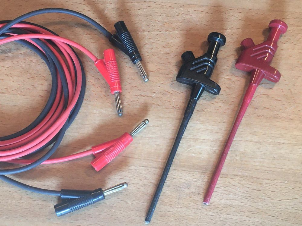 Sourcing Map Krokodilklemmen Testleitung 1,5m - Doppelende Prüfklemmen Für Elektroarbeiten & Labor