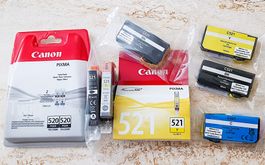 Canon Pixma Druckerpatronen 520/C521 2xoriginal Rest recycl.