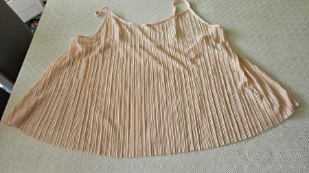 Top plissé color pelle Kiabi tg. 50-52 poliestere