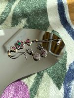 Vintage Style Bracelet and Earring Set, 925 Silver