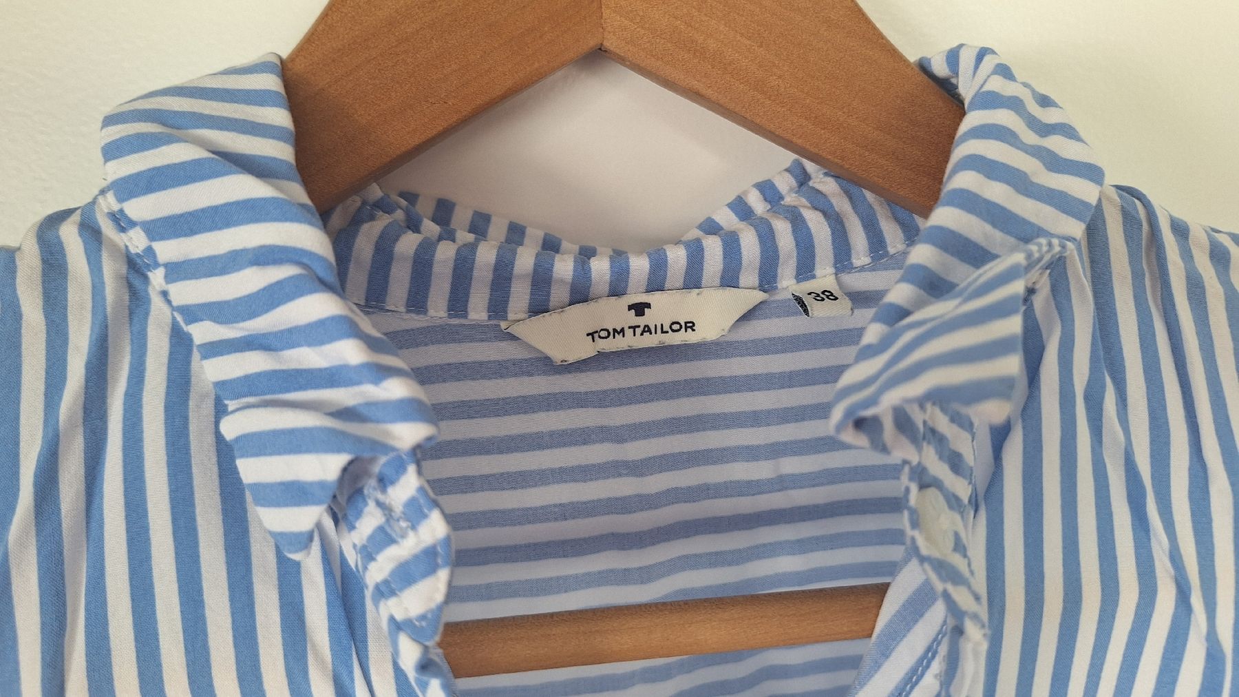 Tom Tailor Camicette: Tom Tailor Sommerbluse, Gr. 38, blau-weiss gestreift. – Usato da Oberkulm venduto da kar_jgx9 1