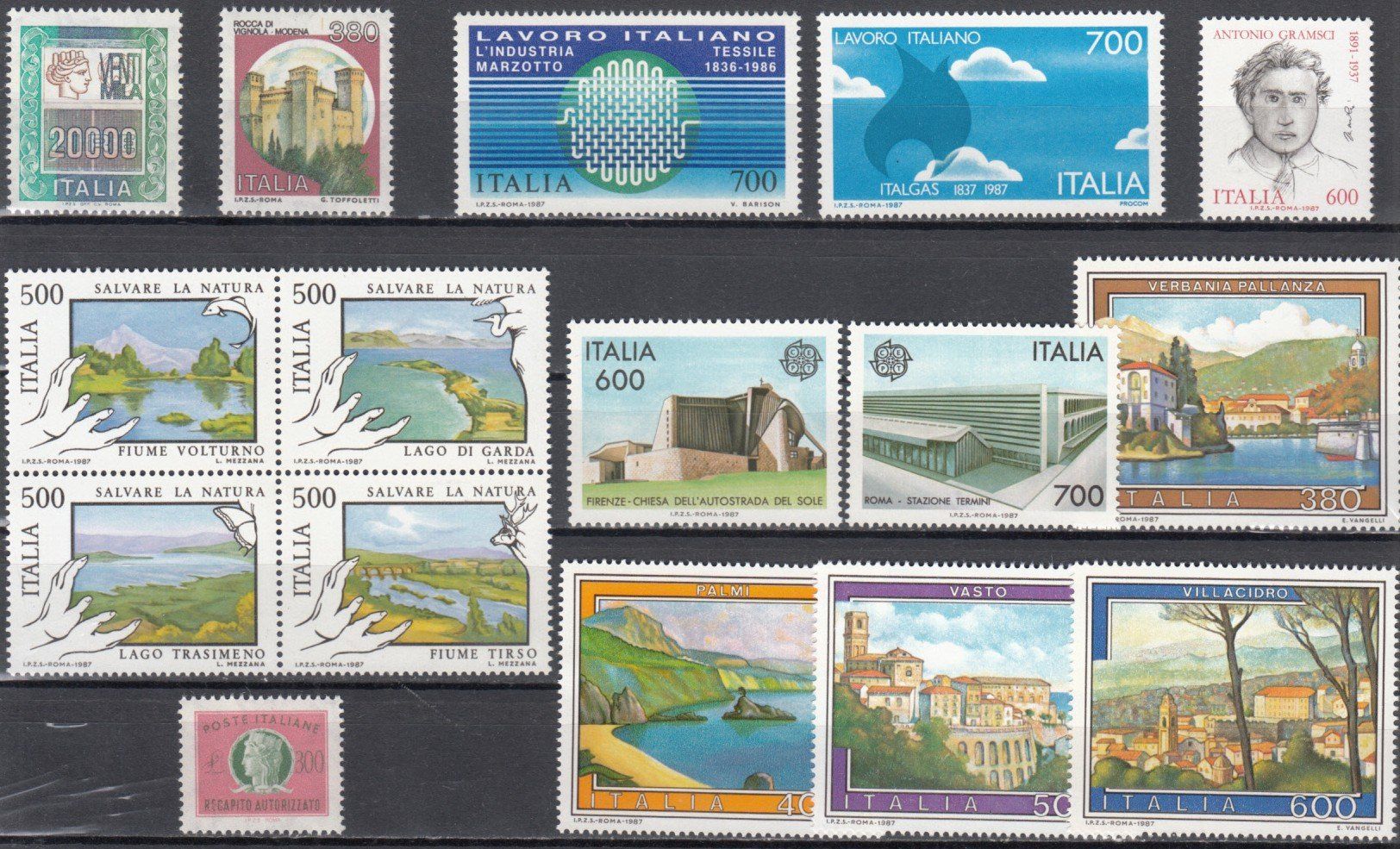 Tutti i francobolli: Italien 1987 postfrisch – Usato da Bürglen TG venduto da StampGraf 1